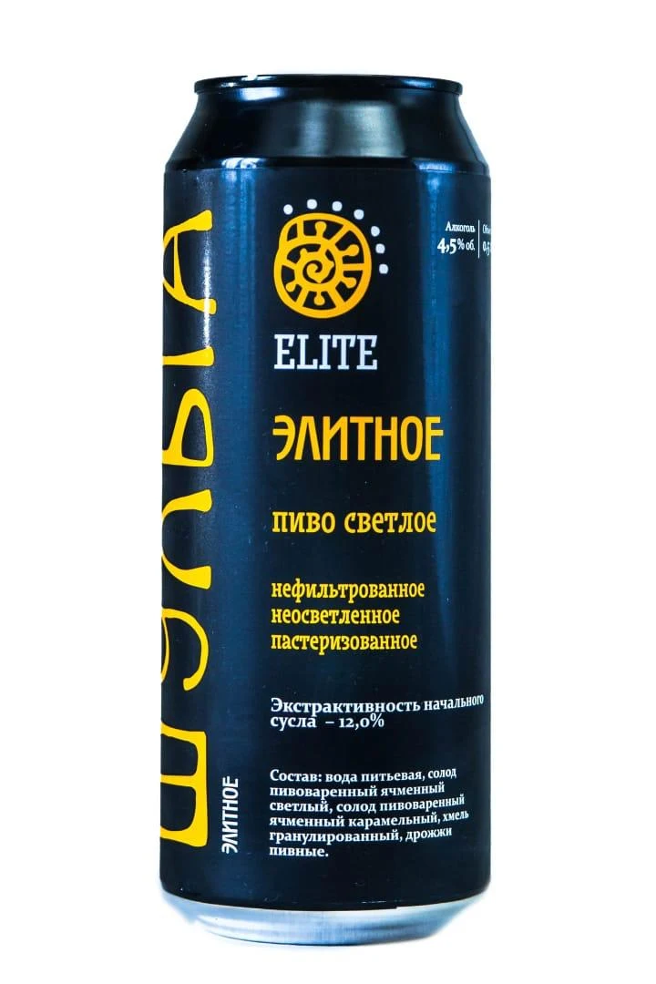 Пиво светлое «Элитное»: Банка 0,5 л