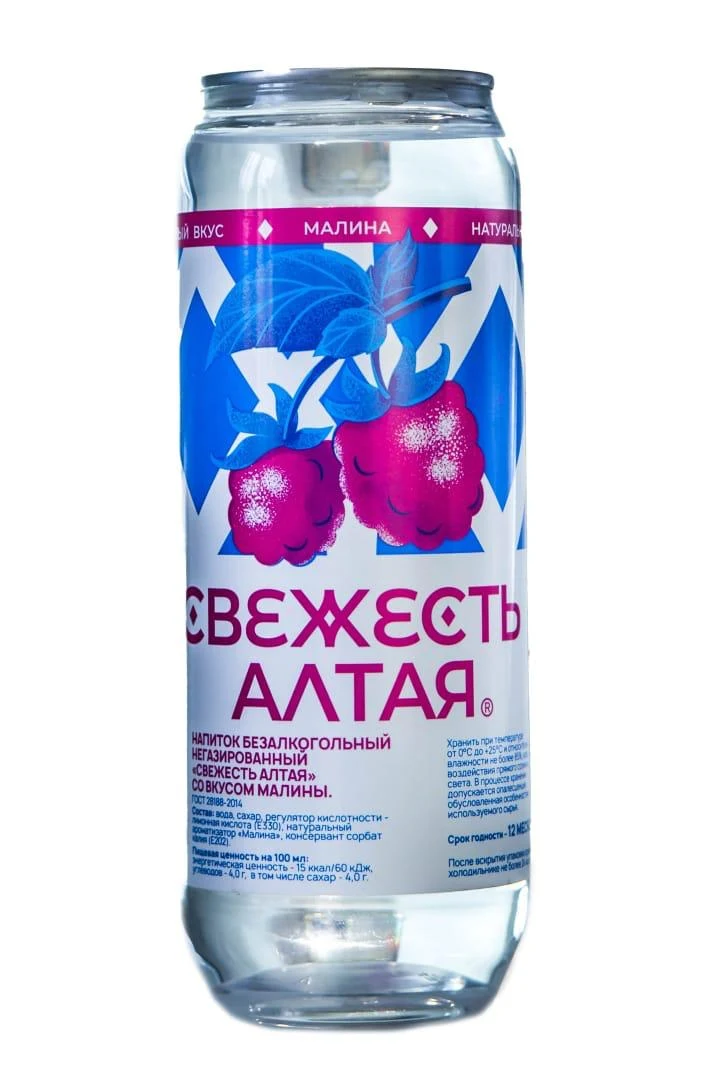 «Свежесть Алтая» со вкусом малины: Бутылка