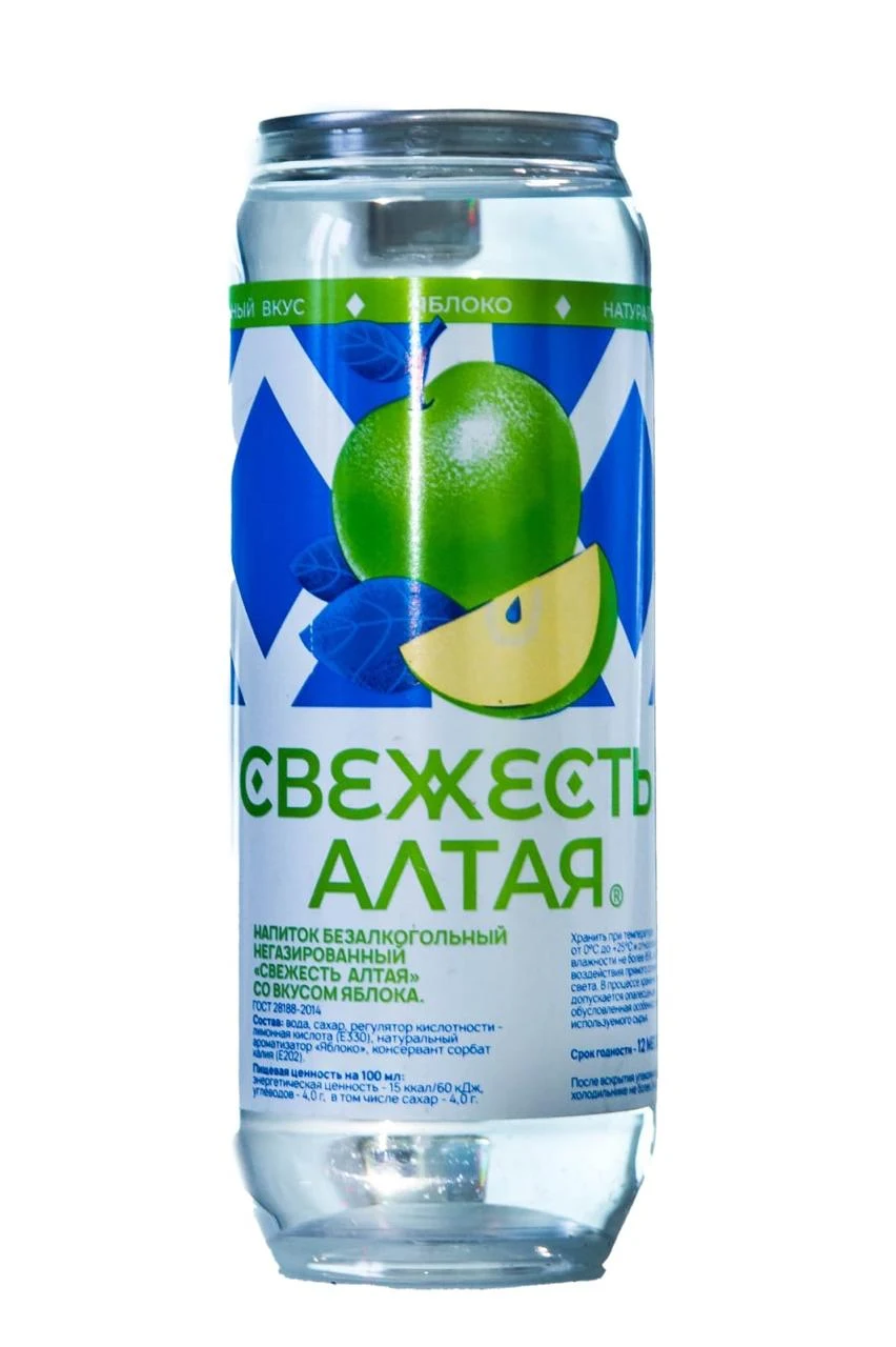 «Свежесть Алтая» со вкусом яблока: Бутылка